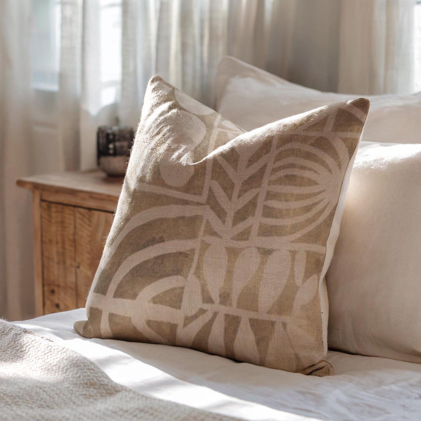 Boho Woven Pillow - Modern Minimalist Decorative Throw Cushion | Hygge Home Accent