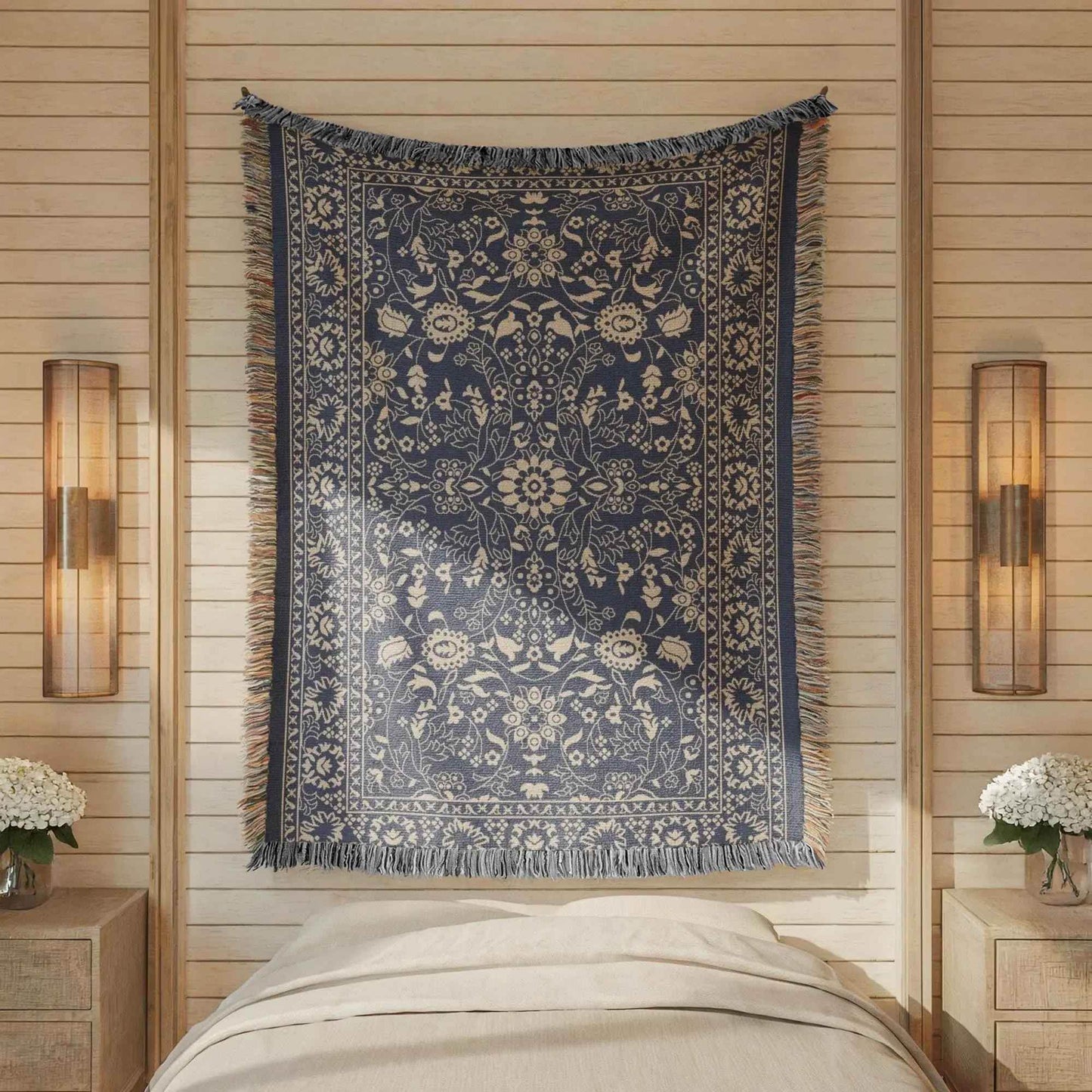 Persian Rug Wall Hanging – Handmade Woven Tapestry With Bohemian Home Decor - timelessbohochic.com