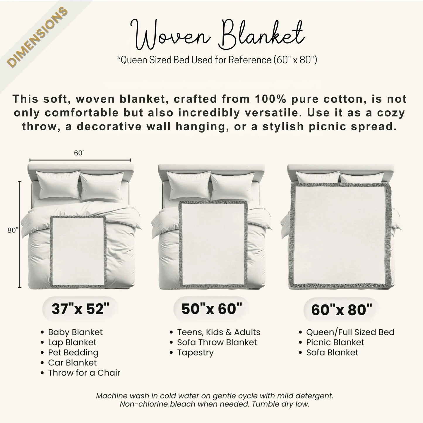 Checkered Turkish Throw Blanket - Floral Cotton Picnic Quilt | Cozy Patio Blanket - timelessbohochic.com