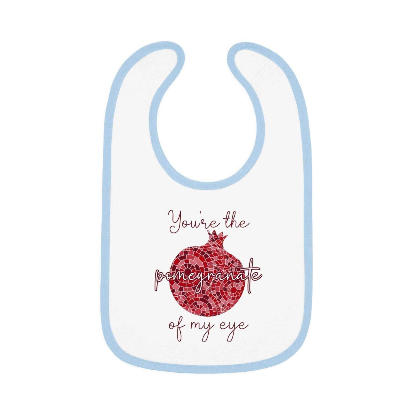 Armenian Baby Bib - Pomegranate Baby Bib With Soft Cotton Fabric & Velcro Closure - timelessbohochic.com
