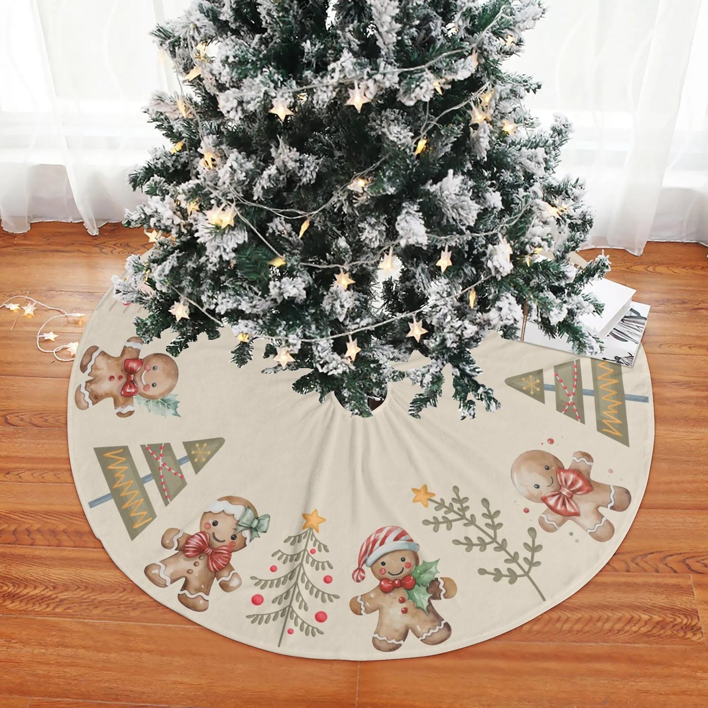 Nordic Tree Skirt - Elegant Christmas Tree Decor | Cozy Scandinavian Holiday Skirt