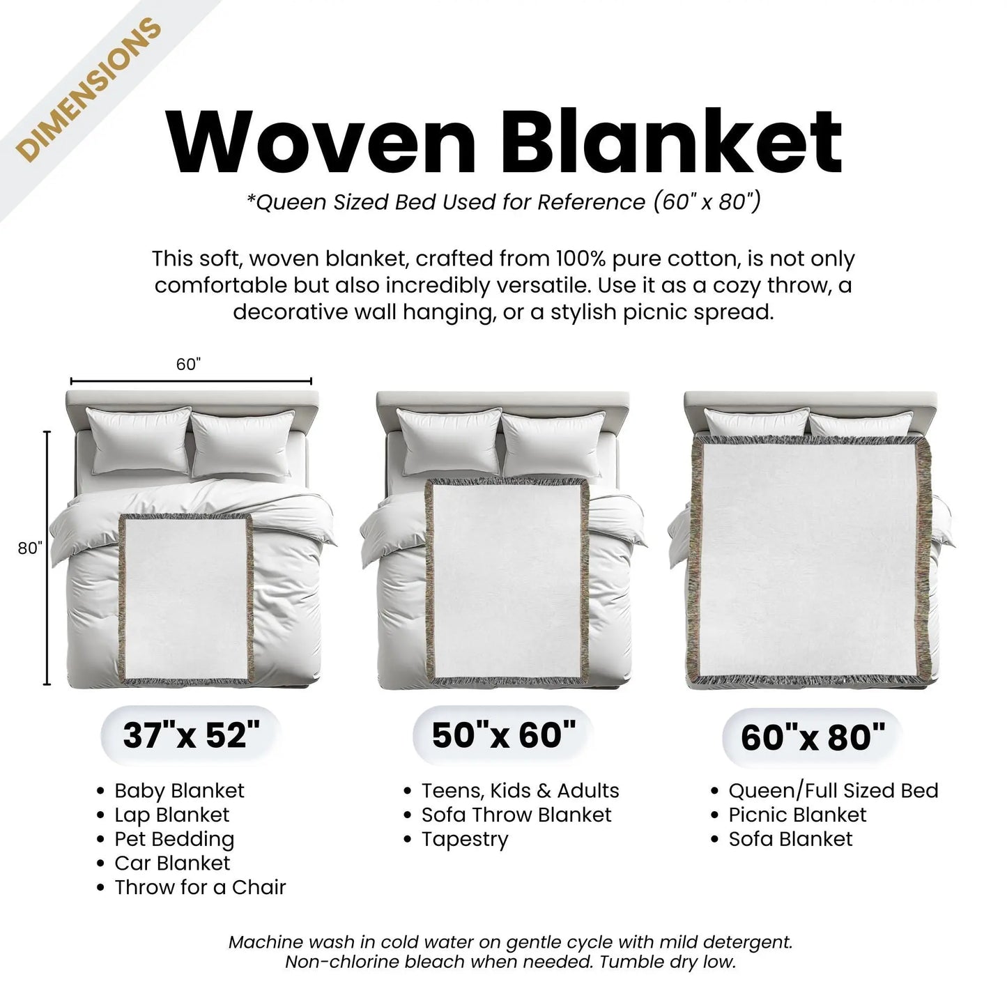Armenian Heritage Blanket – Cozy Woven Cotton Throw with Haykakan Bird Design