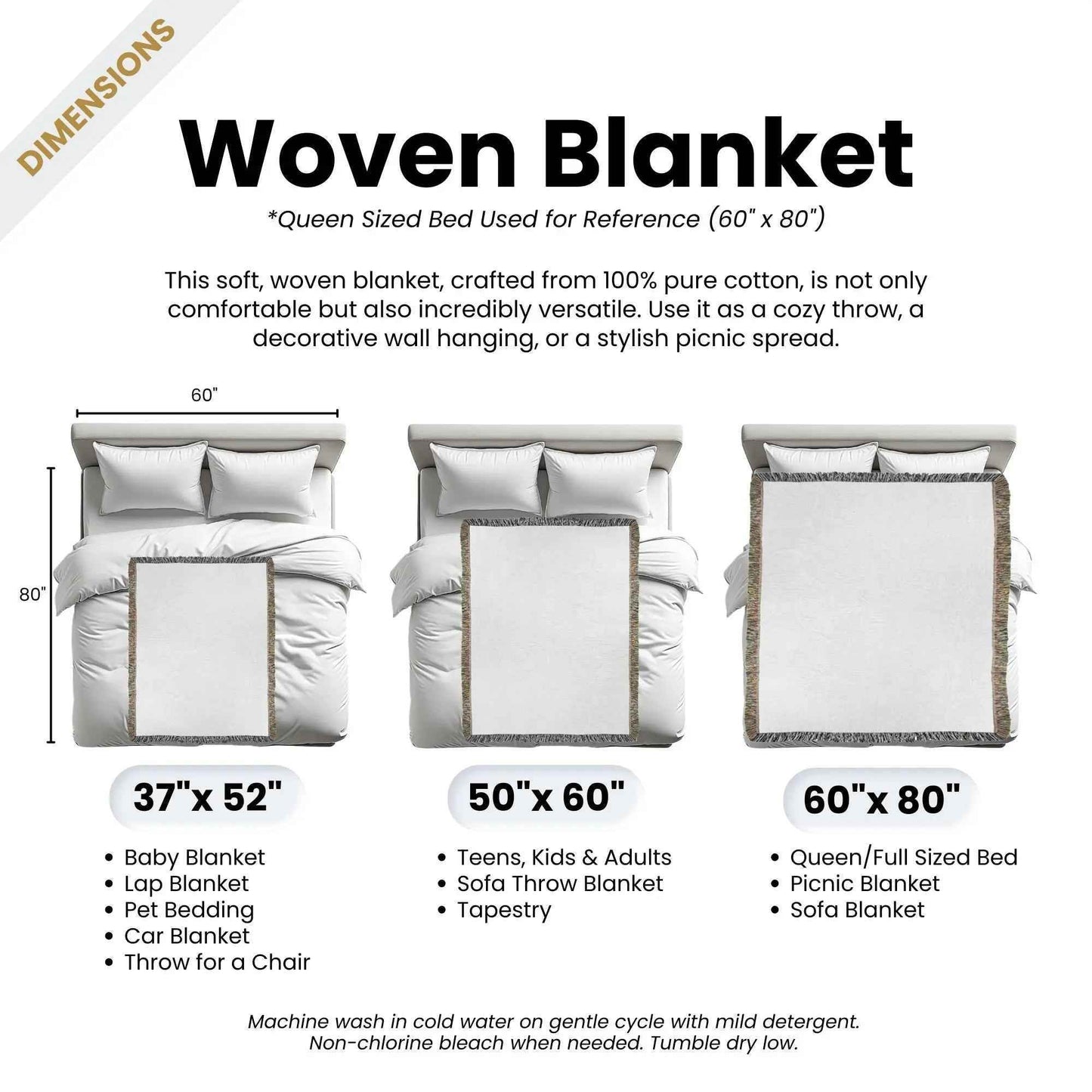 Armenian Heritage Blanket - Cozy Woven Cotton Throw Featuring Haykakan Bird Design - timelessbohochic.com