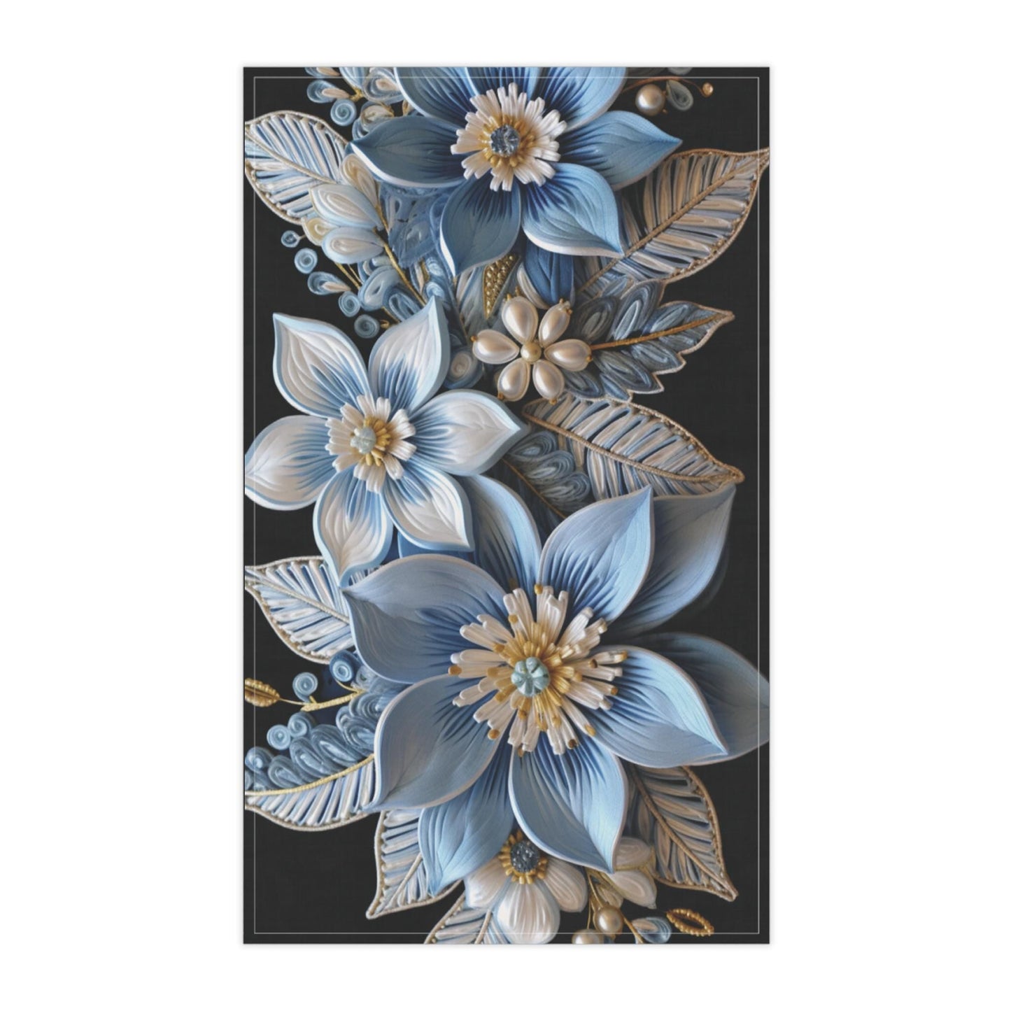 Poinsettia Tea Towel – Elegant Holiday Kitchen Linen | Festive Floral Accent Gift