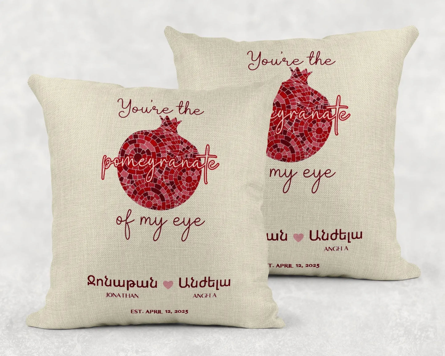 Armenian Wedding Pillow – Woven Throw Decorative Cushion | Handmade Floral Design