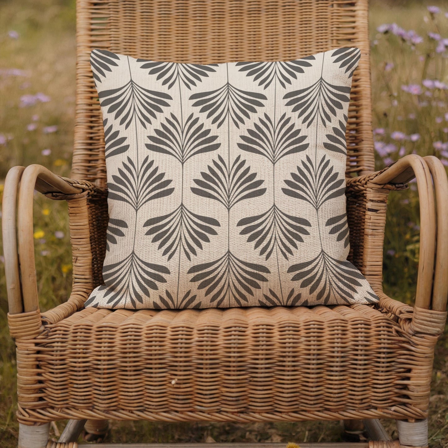 Monochromatic Pillow – Woven Cushion | Neutral Decor Putty Grey | Cozy Scandinavian Accent