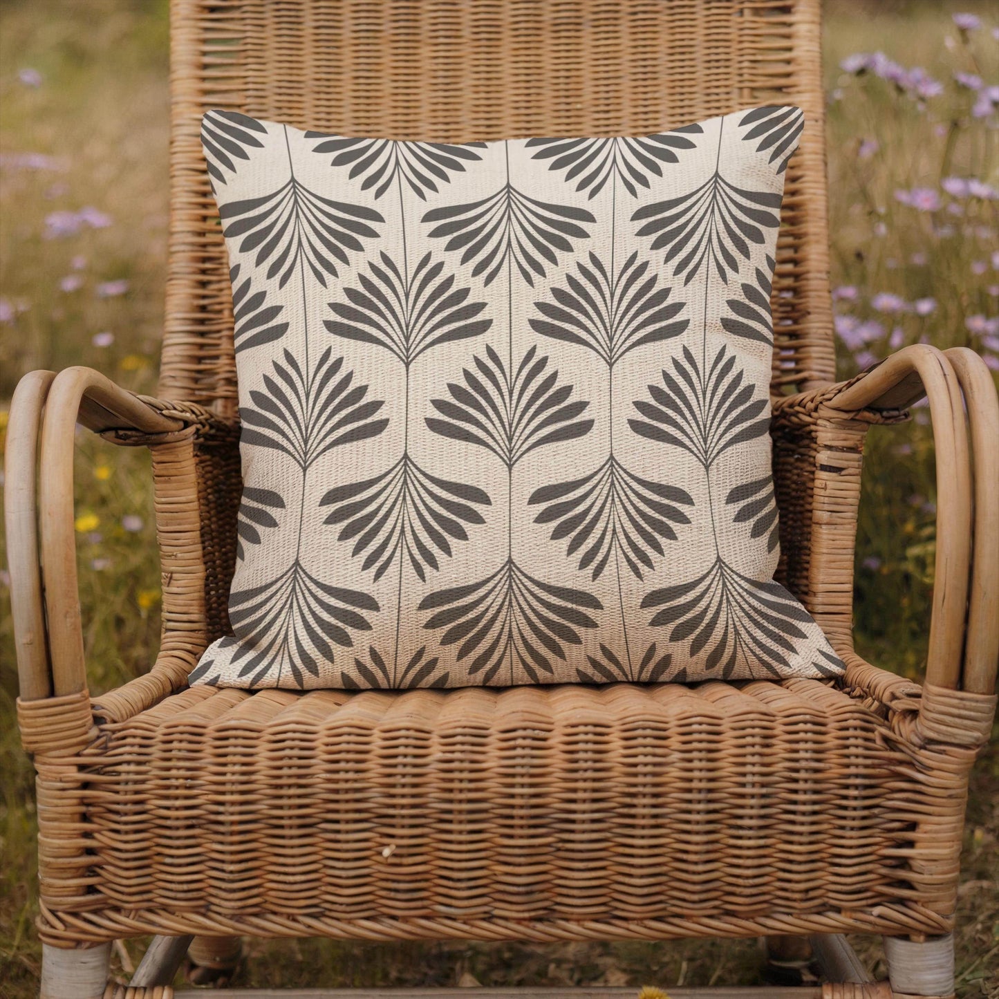 Monochromatic Pillow – Woven Cushion | Neutral Decor Putty Grey | Cozy Scandinavian Accent - timelessbohochic.com