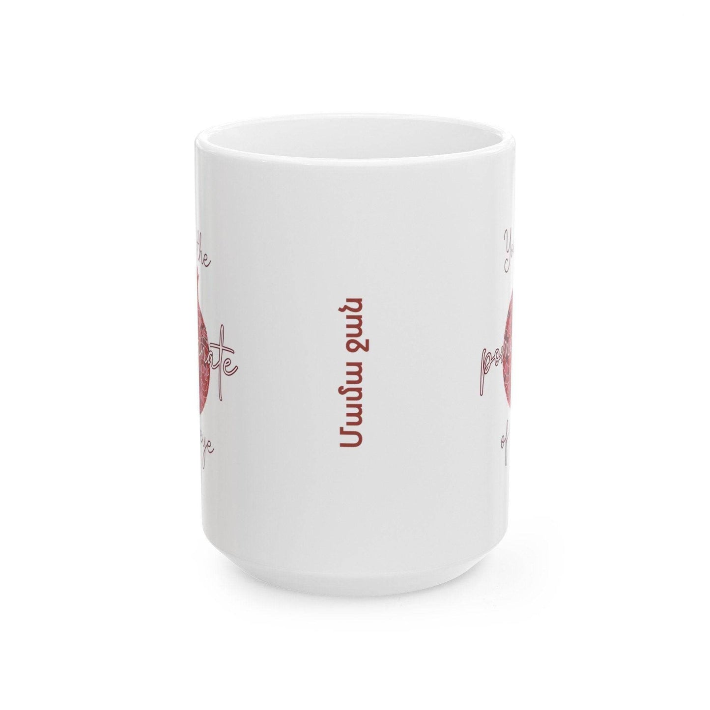 Armenian Coffee Mug – Handcrafted Ceramic Cup with Pomegranate Design, Personalized - timelessbohochic.com