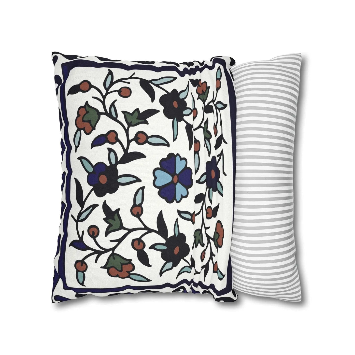Armenian Iznik Pillow - Boho Home Decor Decorative Cushion Cover 18x18 Inch