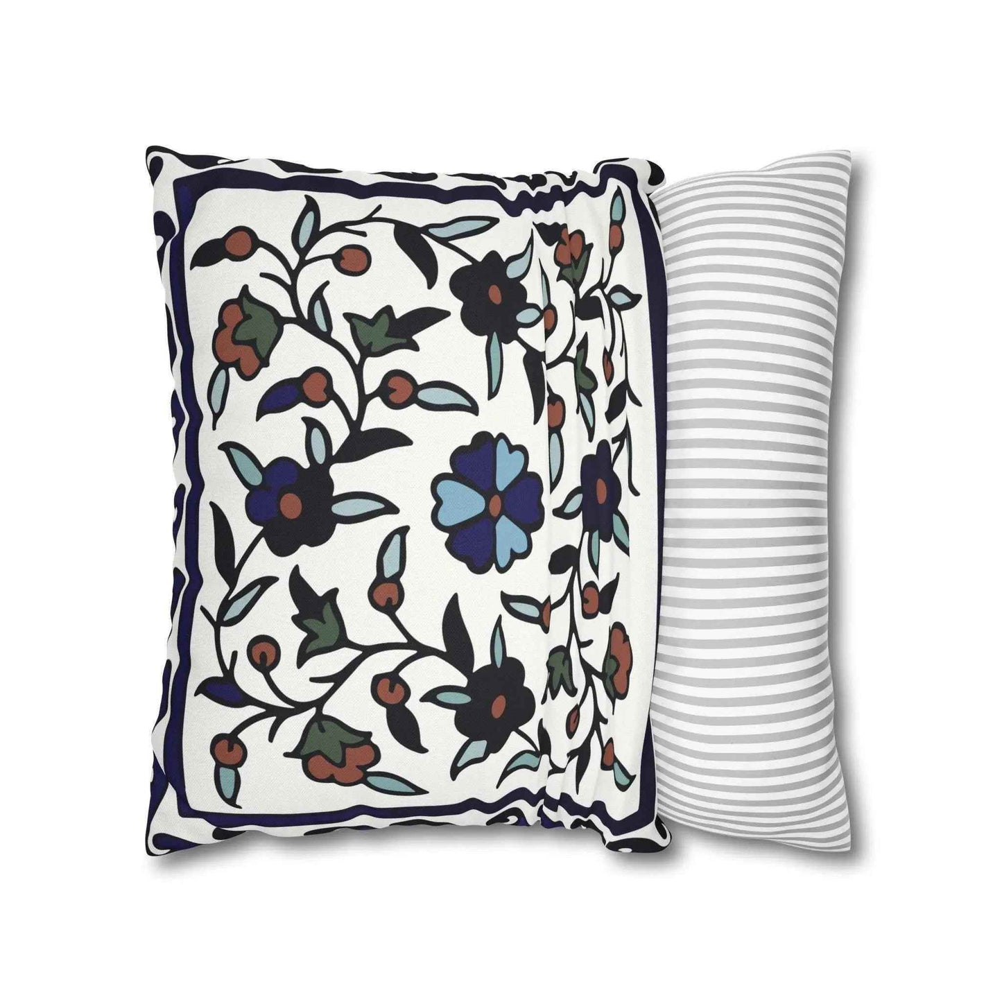 Armenian Iznik Pillow - Boho Home Decor Decorative Cushion Cover 18x18 Inch - timelessbohochic.com