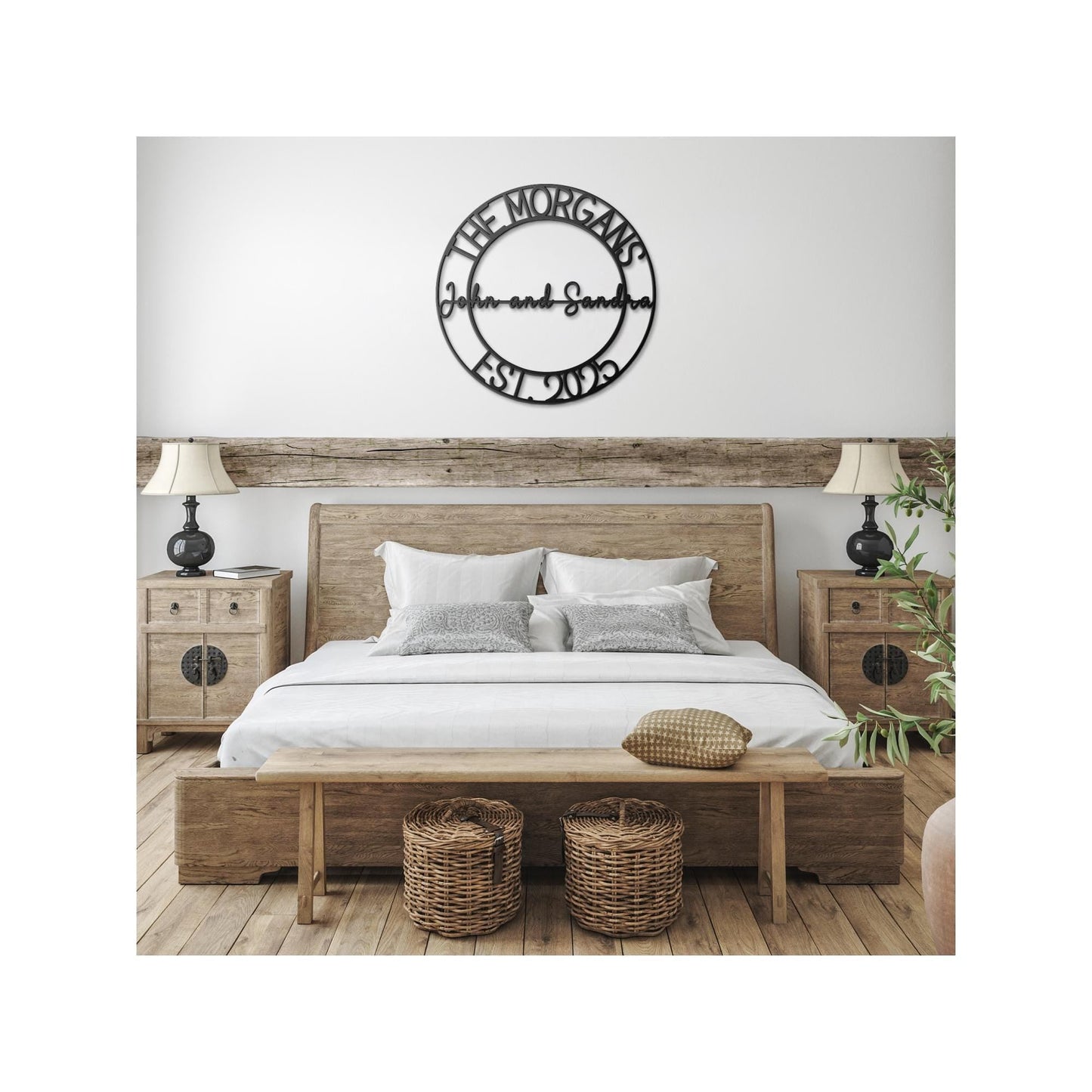 Personalized Metal Door Sign - Custom Family Plaque | Powder Coated Durable Outdoor Wall Art