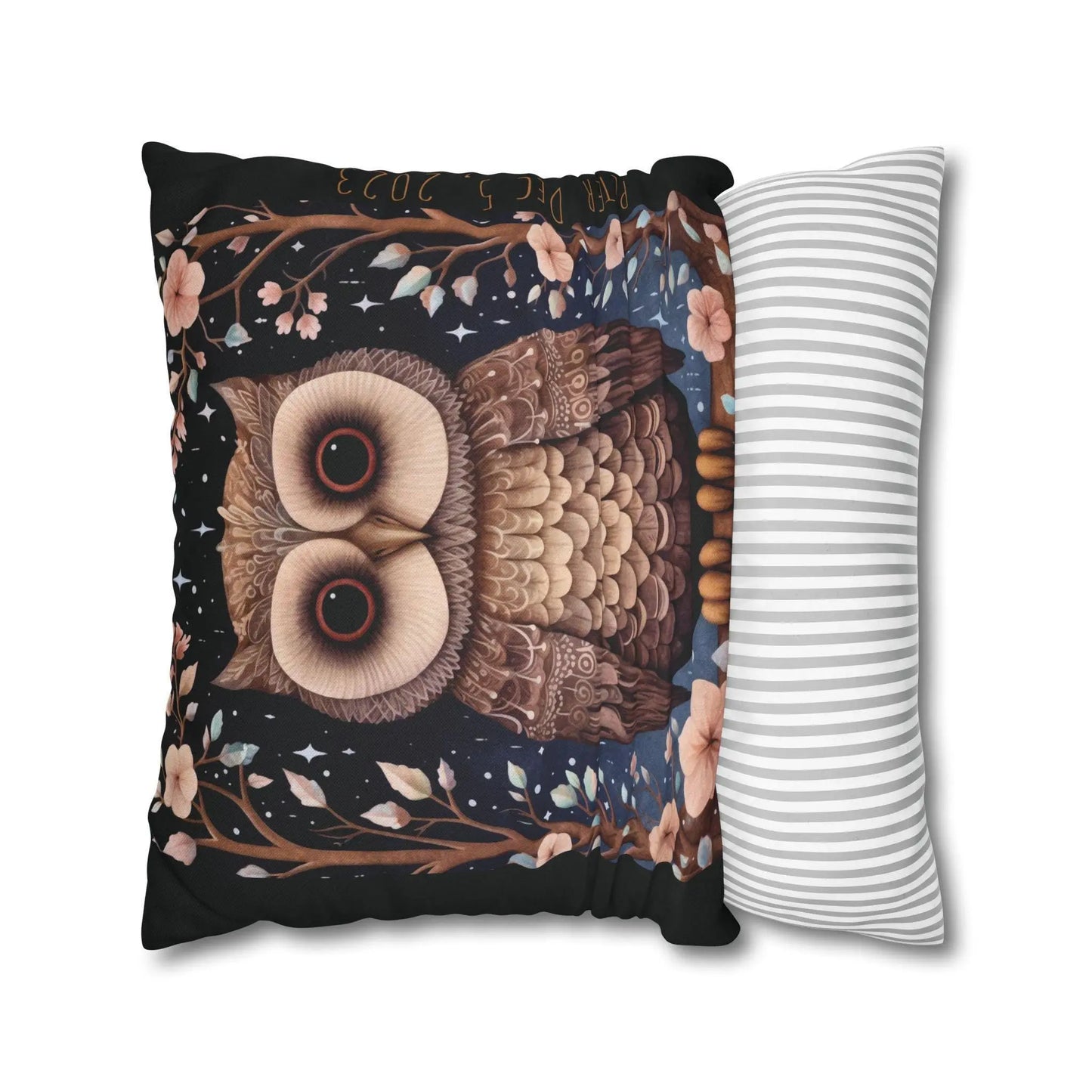 Scandinavian Folk Art Pillow - Nordic Pillow Cover | Double Sided Woodland Sham