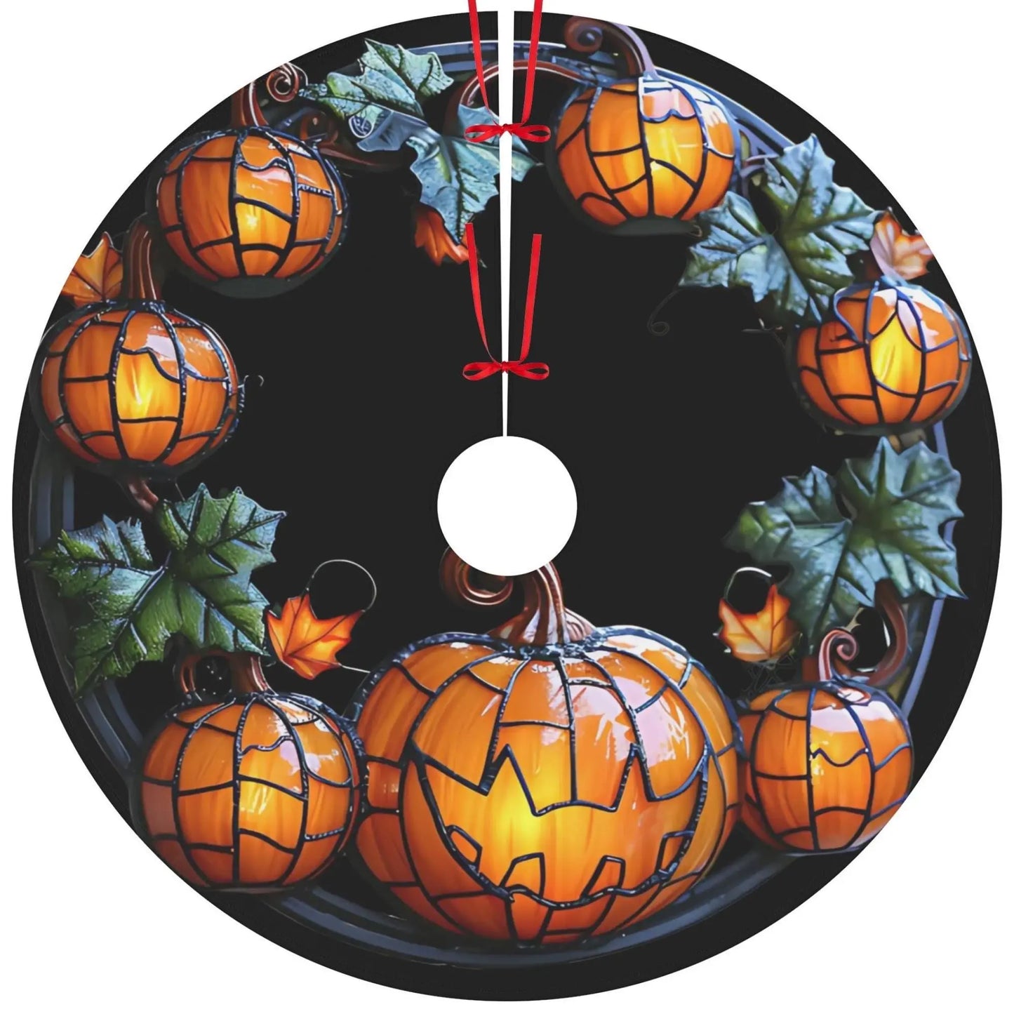Halloween Tree Skirt – Customizable Spooky Tree Decor | Elegant Party Accessory