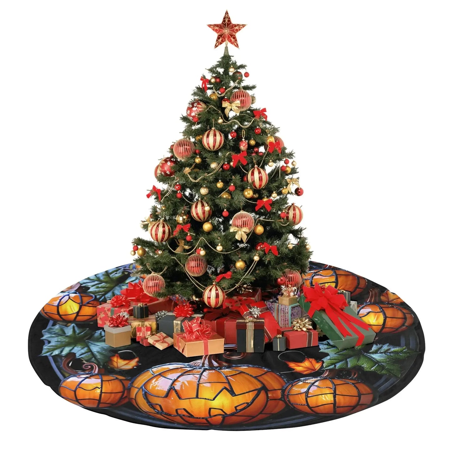 Halloween Tree Skirt – Customizable Spooky Tree Decor | Elegant Party Accessory