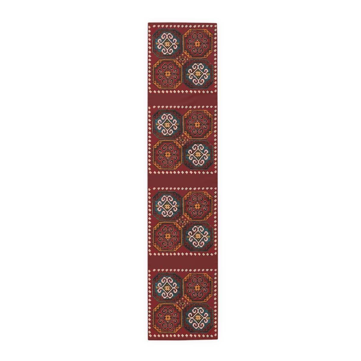 Anatolian Kilim Table Runner – Turkish Pattern Decor | Boho Home Table Accent - timelessbohochic.com