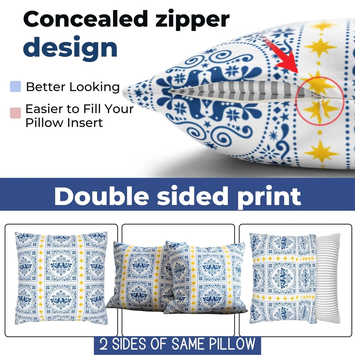 Swedish Pillow Case - Nordic Cushion Cover | Cozy Scandinavian Throw Pillow