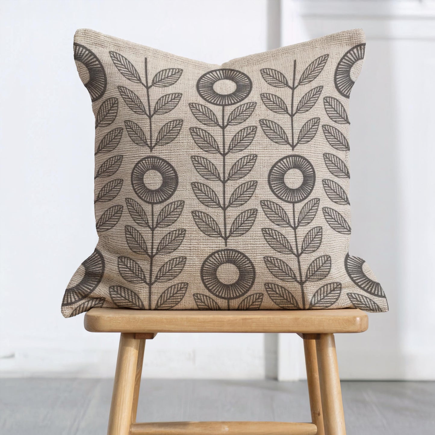 Modern Throw Blanket Set – Geometric Cotton Throw with Accent Pillow Set