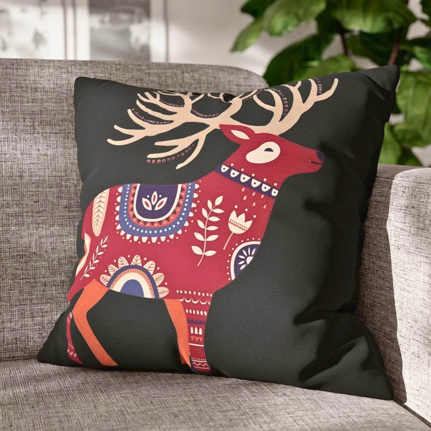 Scandinavian Pillow Cover – Nordic Winter Decor | Cozy Hygge Cushion Sham - timelessbohochic.com