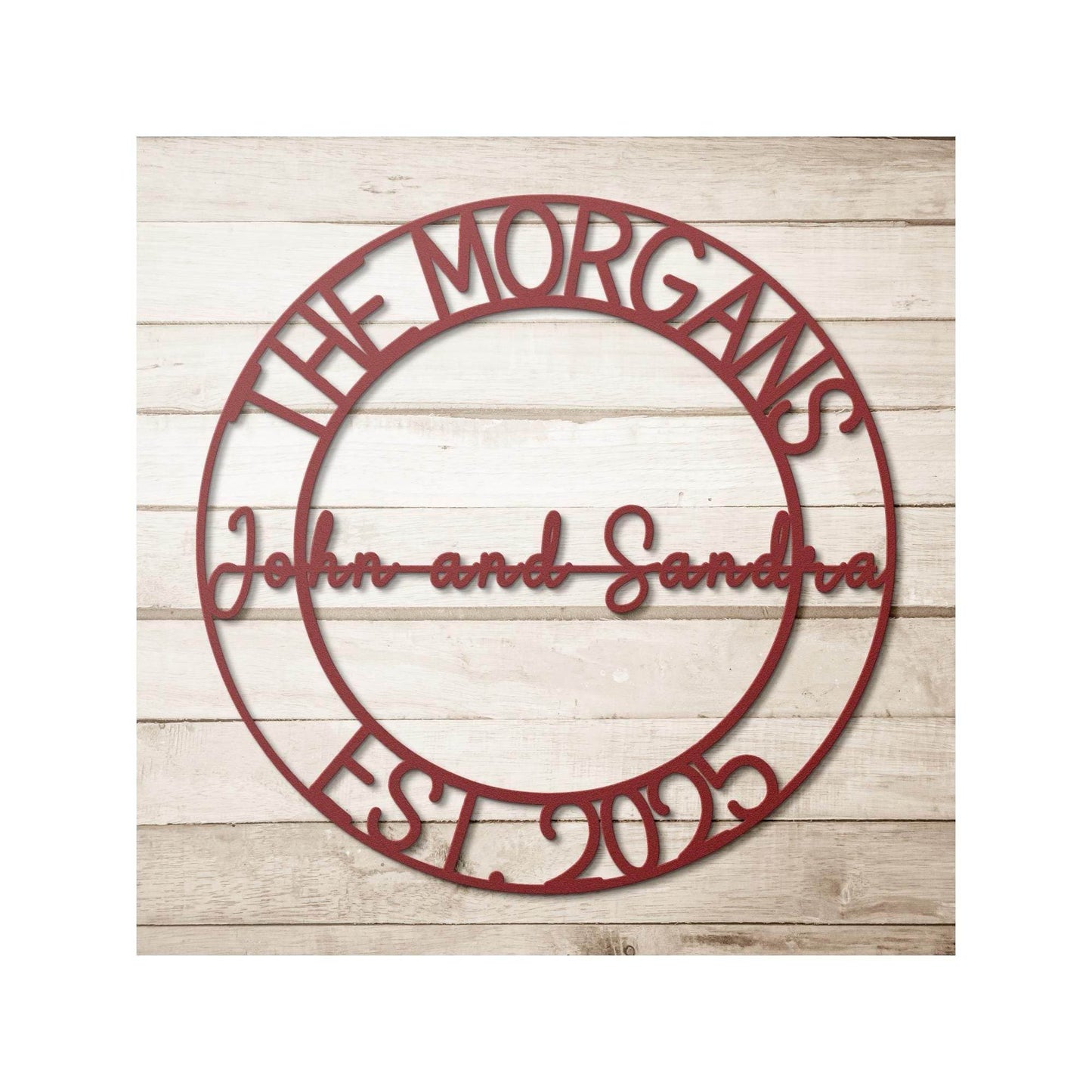 Personalized Metal Door Sign - Custom Family Plaque | Powder Coated Durable Outdoor Wall Art - timelessbohochic.com