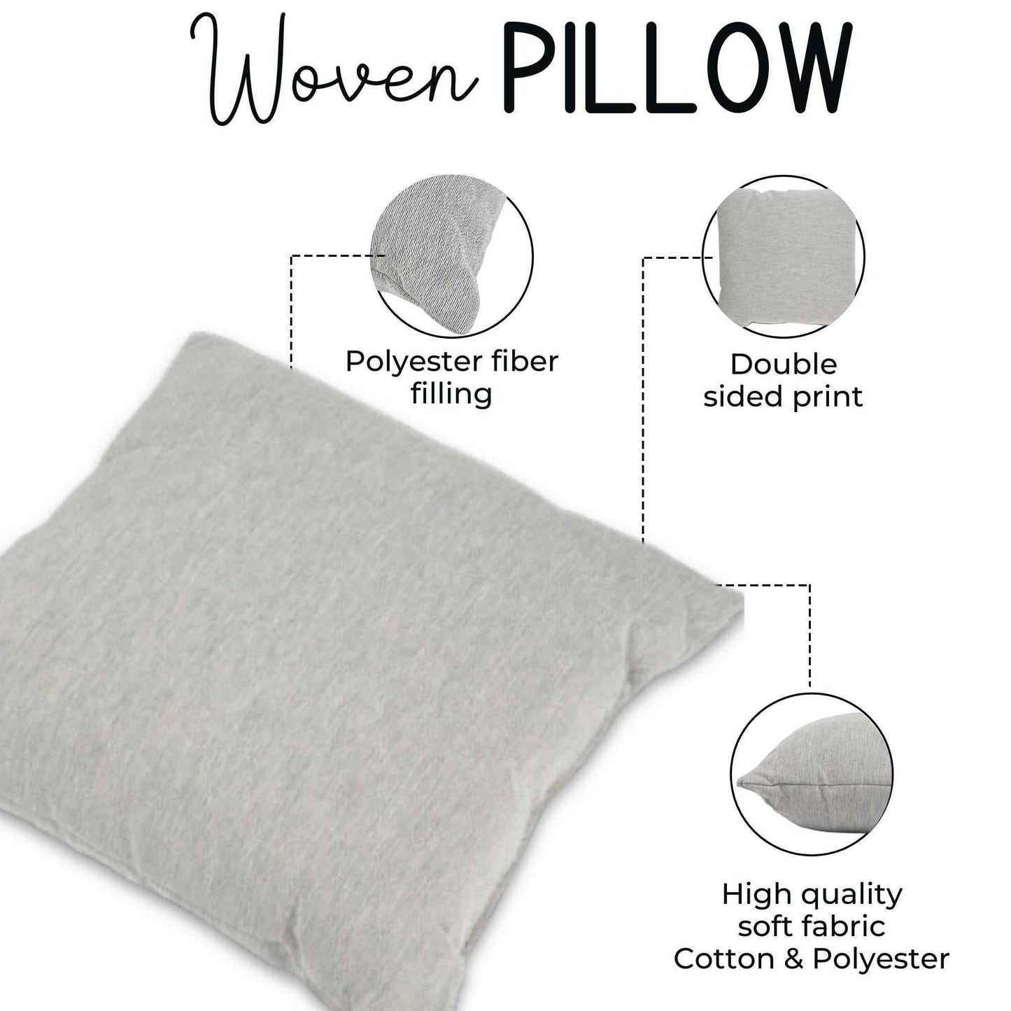 Leaf Print Pillow Cover - Rustic Fall Throw Pillow | Woven Cotton Cushion 17x18"