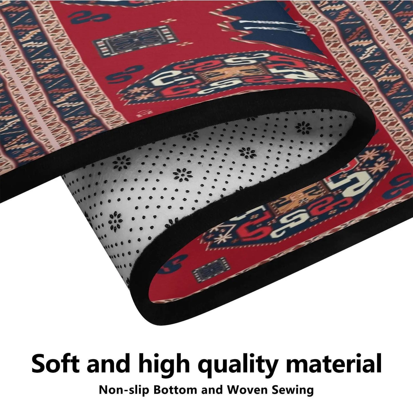 Armenian Area Rug – Handcrafted Soft Polyester Living Room Rug | Non Slip Boho Style