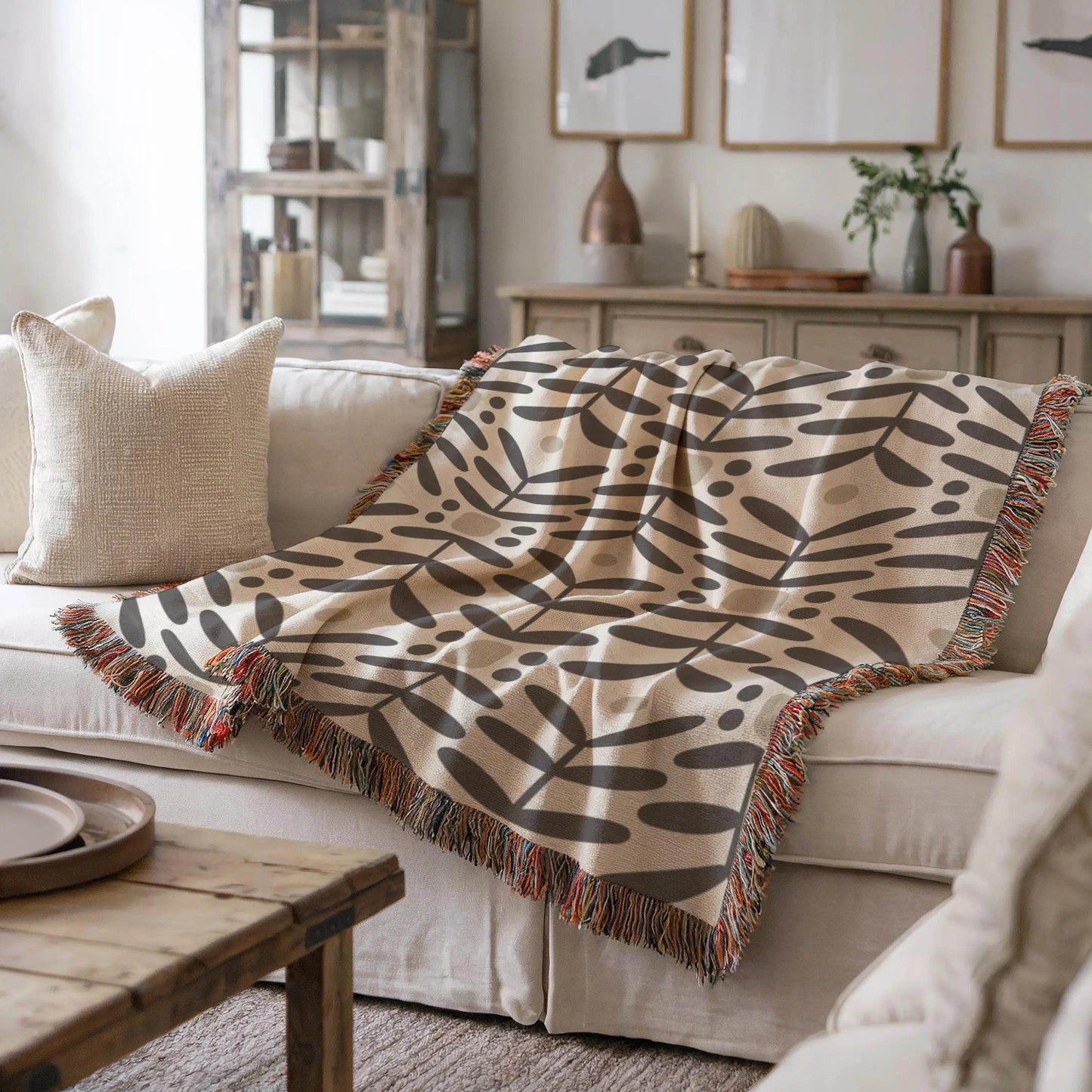 Minimalist Bedding Set - Accent Pillow & Sofa Throw Blanket | Scandinavian Style Decor - timelessbohochic.com
