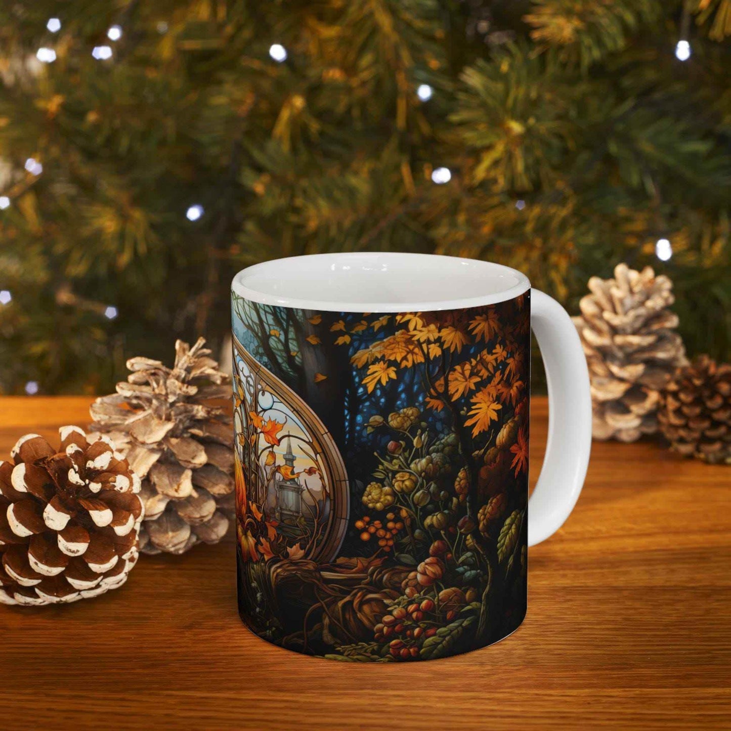 Pumpkin Patch Mug - Ceramic Fall Mug | Autumn Latte Cup | Cozy Rustic Pumpkin Design - timelessbohochic.com
