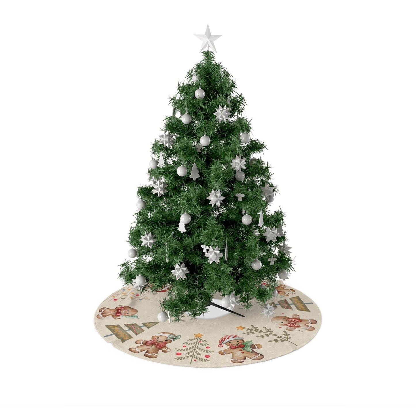 Nordic Tree Skirt - Elegant Christmas Tree Decor | Cozy Scandinavian Holiday Skirt
