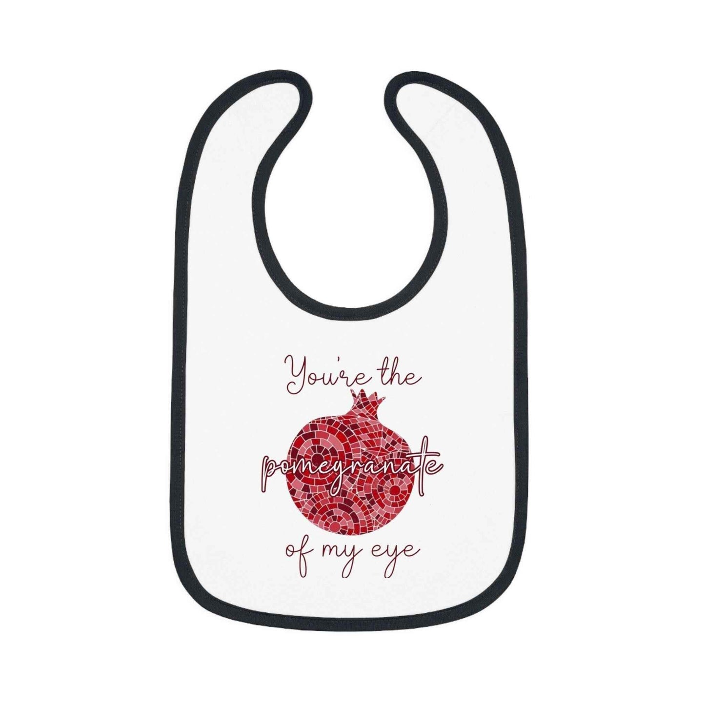 Armenian Baby Bib - Pomegranate Baby Bib With Soft Cotton Fabric & Velcro Closure - timelessbohochic.com