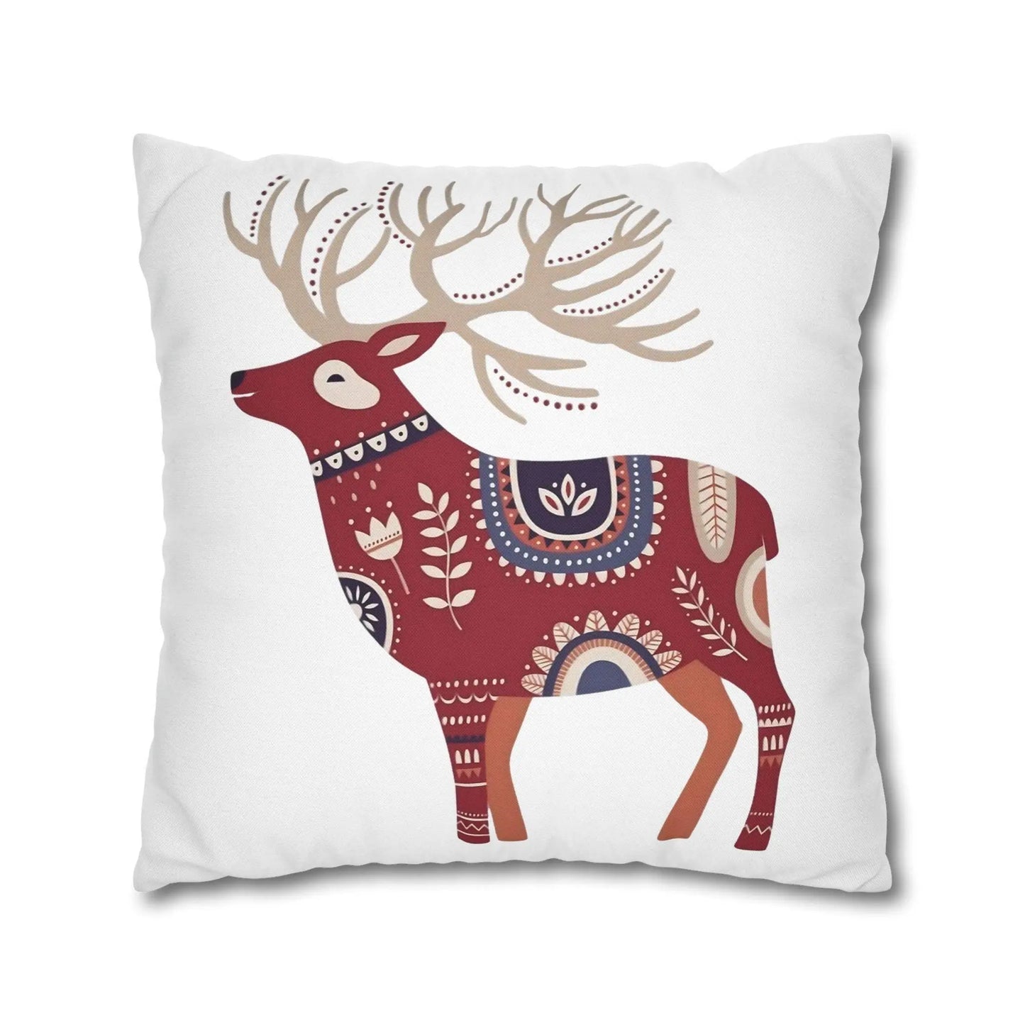 Scandinavian Reindeer Pillow - Nordic Home Decor | Cozy Winter Cushion Cover