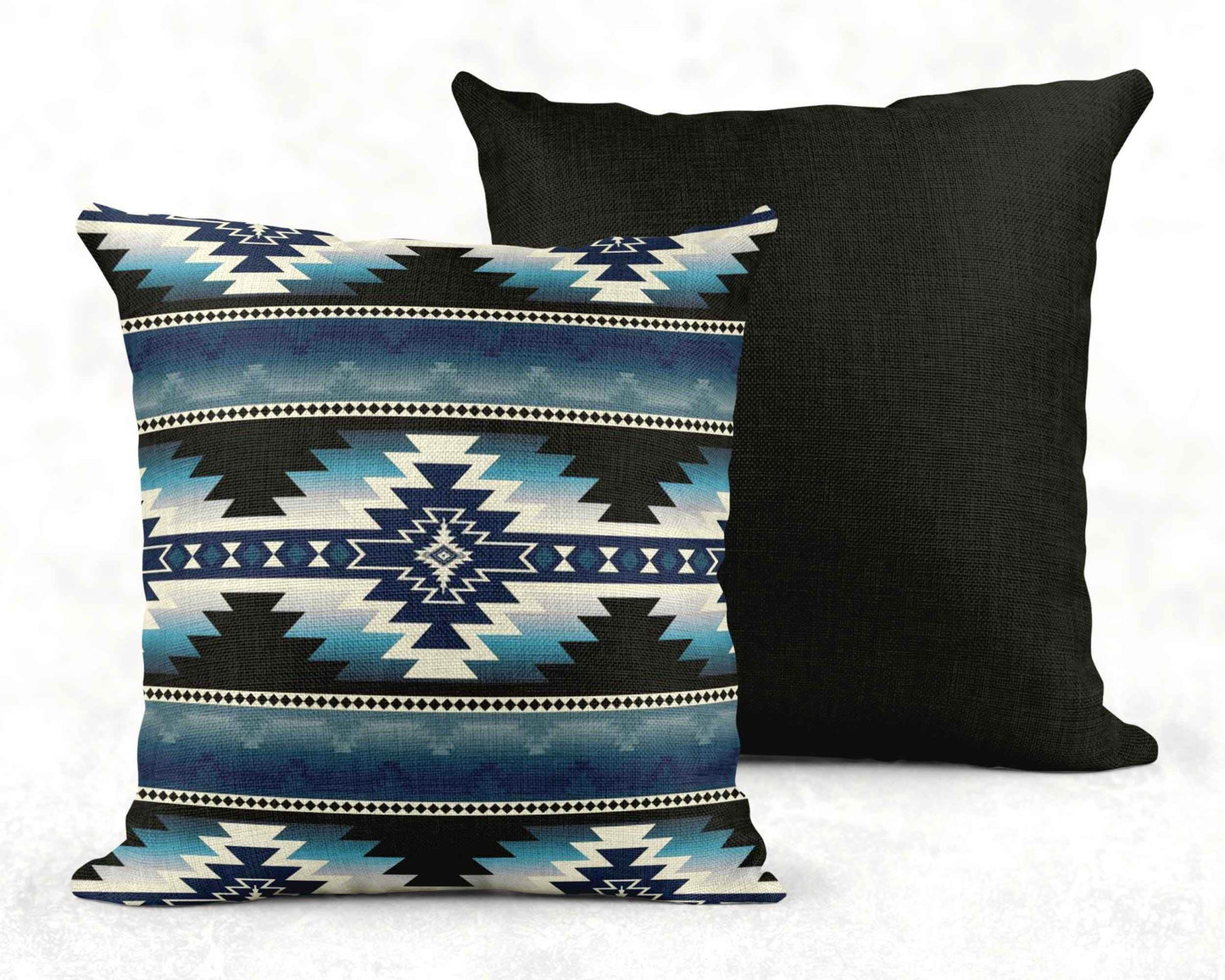 Navajo Cotton Throw Pillow - Rustic Boho Pillow Cover with Colorful Fringed Edges - timelessbohochic.com