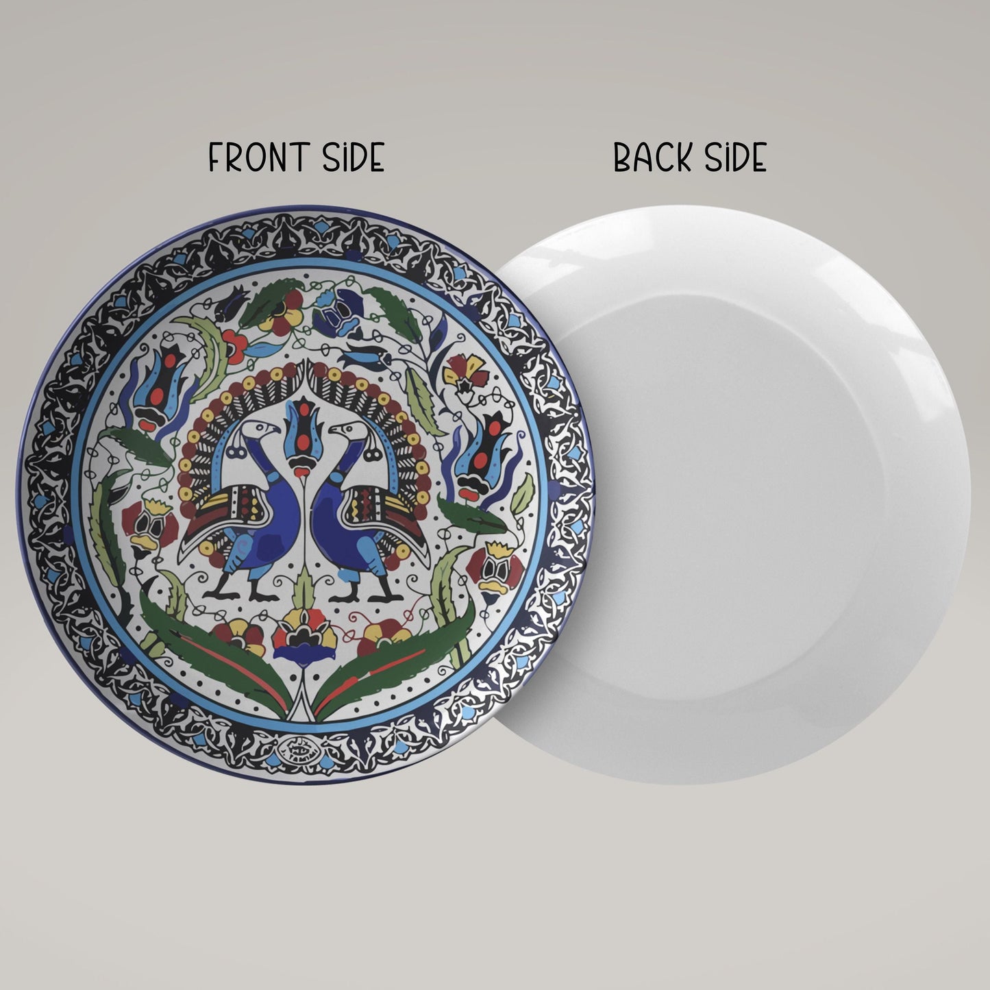 Armenian Peacocks Tableware – Handmade Bone China Plates | Traditional Armenian Dishware Set