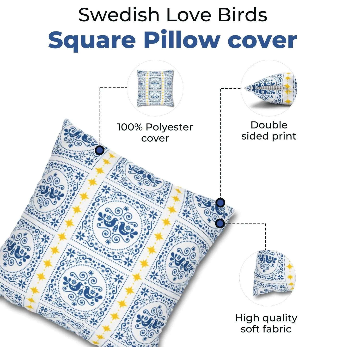 Swedish Pillow Case - Nordic Cushion Cover | Cozy Scandinavian Throw Pillow