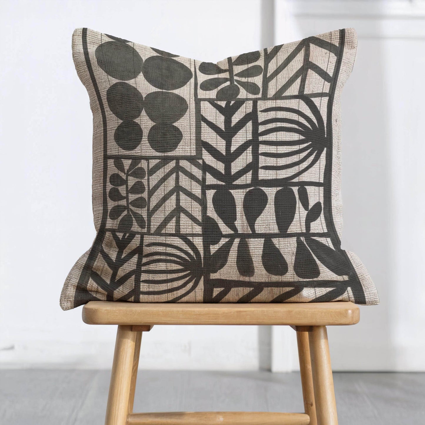 Geometric Throw Pillow - Black White Pillow | Modern Decorative Cushion, Minimalist Home Decor - timelessbohochic.com