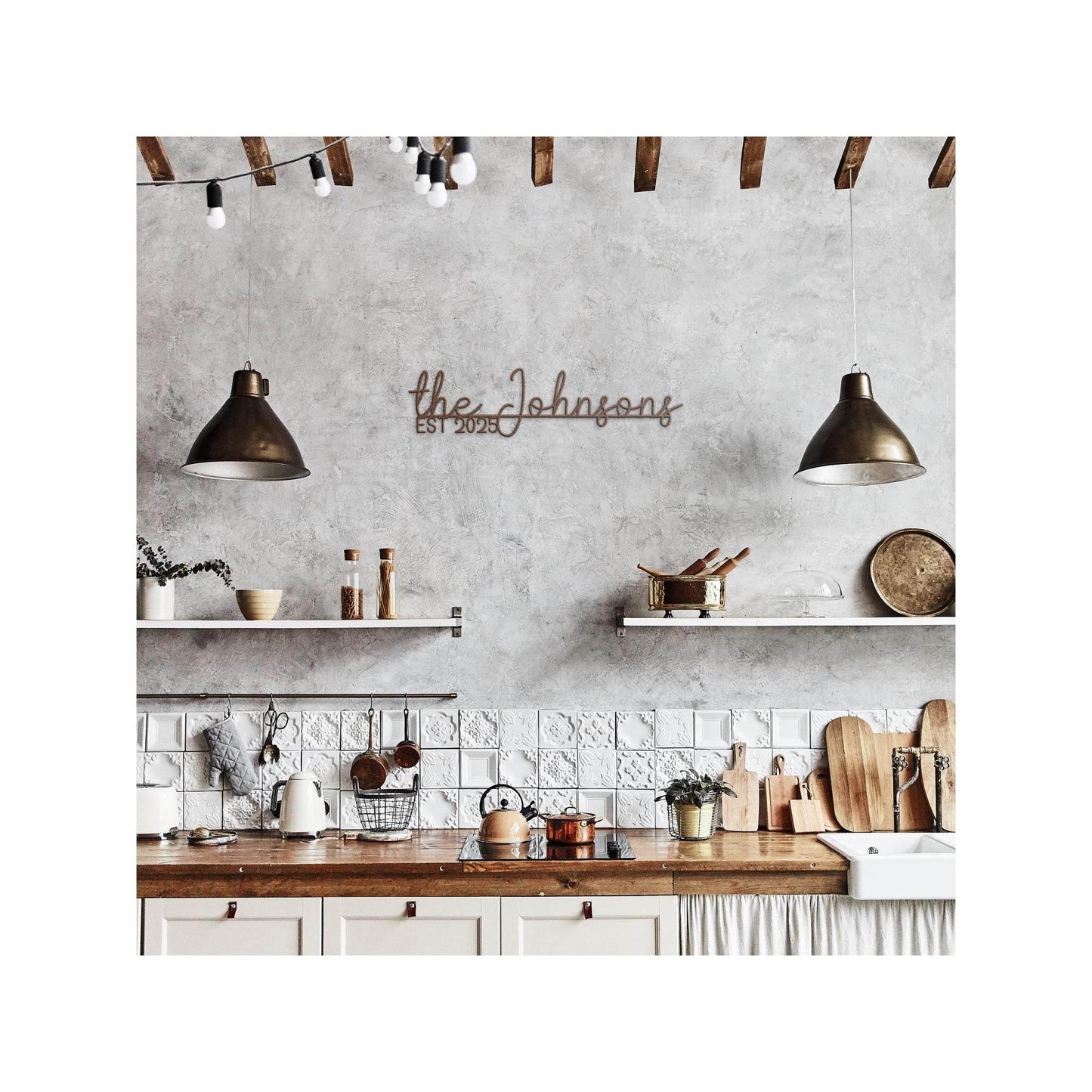 Personalized Door Sign - Custom Steel Plaque for Rustic Home Decor and Front Porch Nameplate - timelessbohochic.com