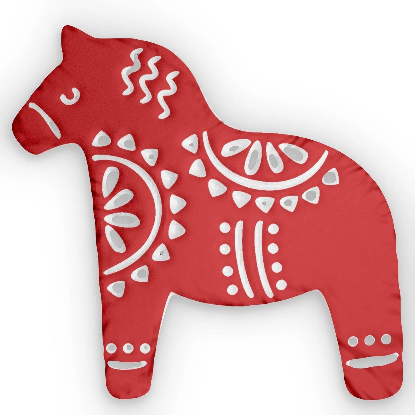 Dala Shaped Pillow - Swedish Folk Art Decor | Custom Plush Cushion | Cozy Home Accent
