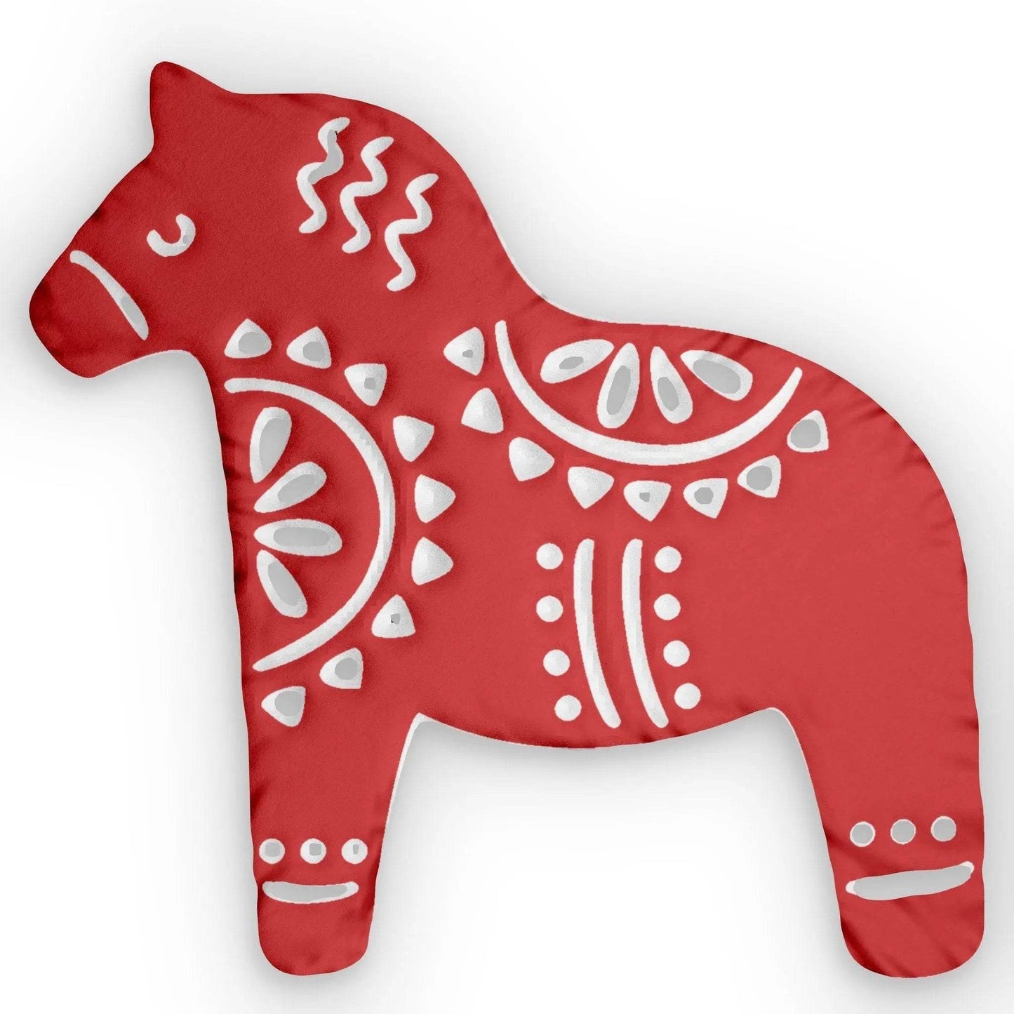 Dala Shaped Pillow - Swedish Folk Art Decor | Custom Plush Cushion | Cozy Home Accent - timelessbohochic.com
