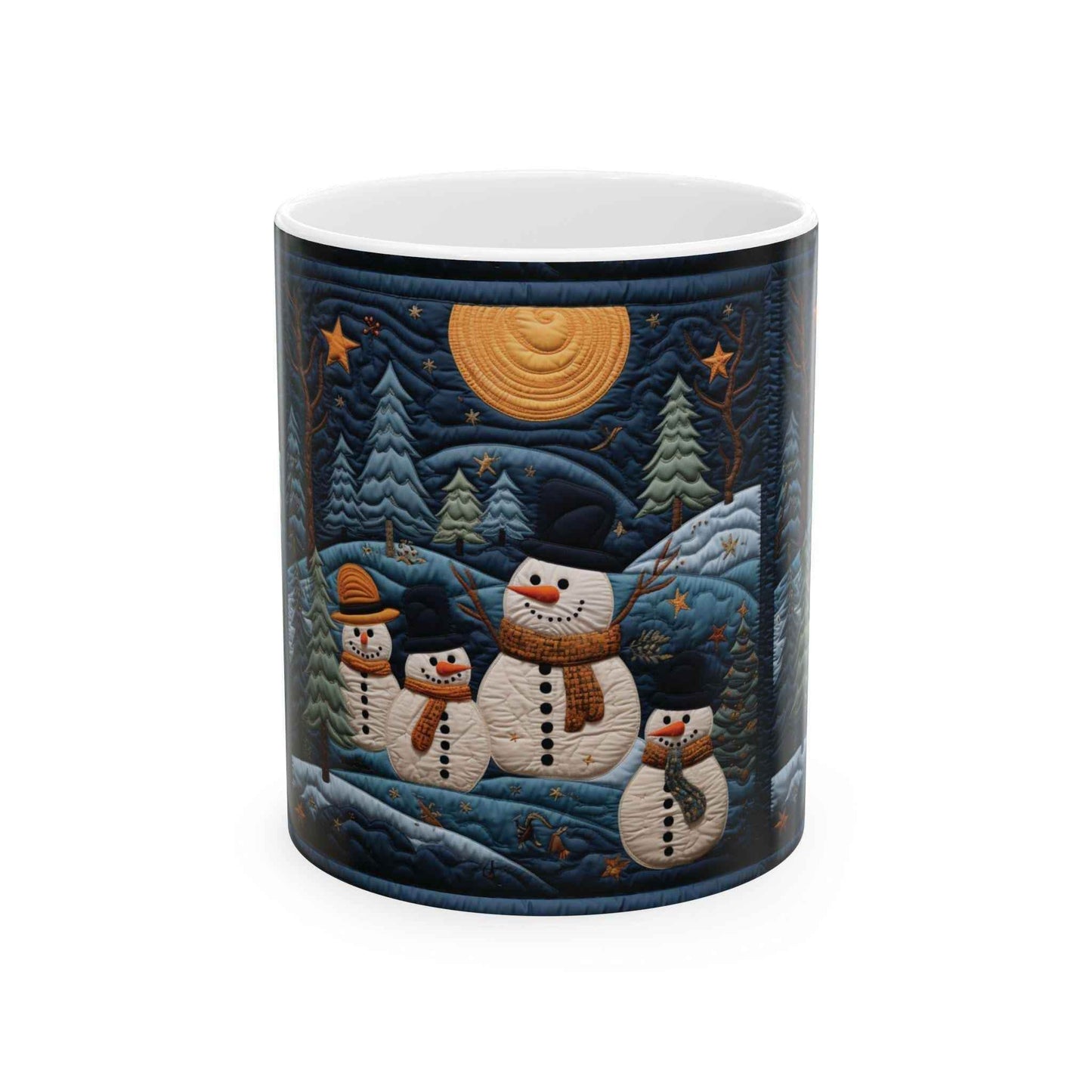 Snowman Coffee Mug - Ceramic Winter Drinkware | Festive Snowman Mug Design - timelessbohochic.com