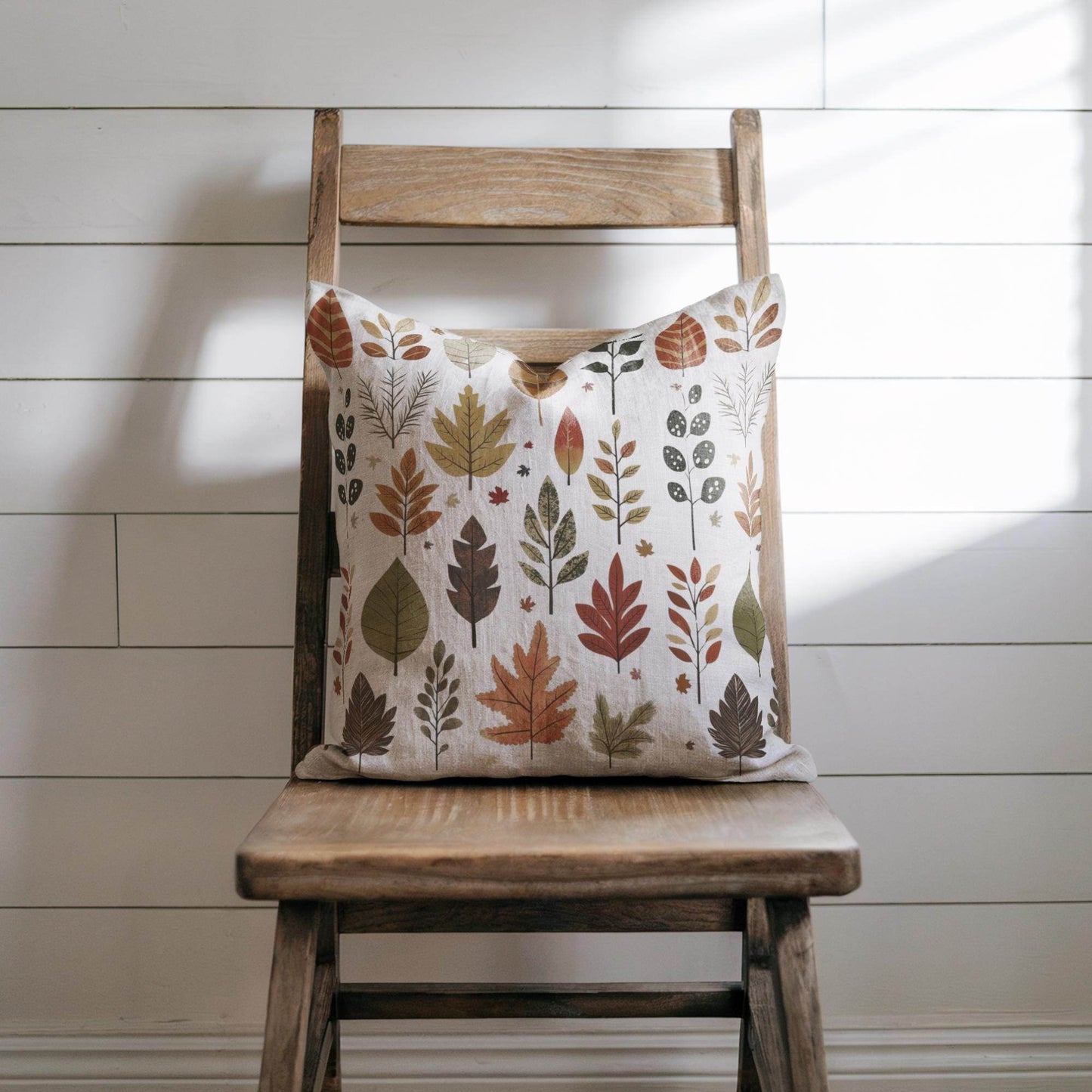 Autumn Leaves Pillow – Fall Decorative Cushion | Cozy Seasonal Throw Pillow - timelessbohochic.com