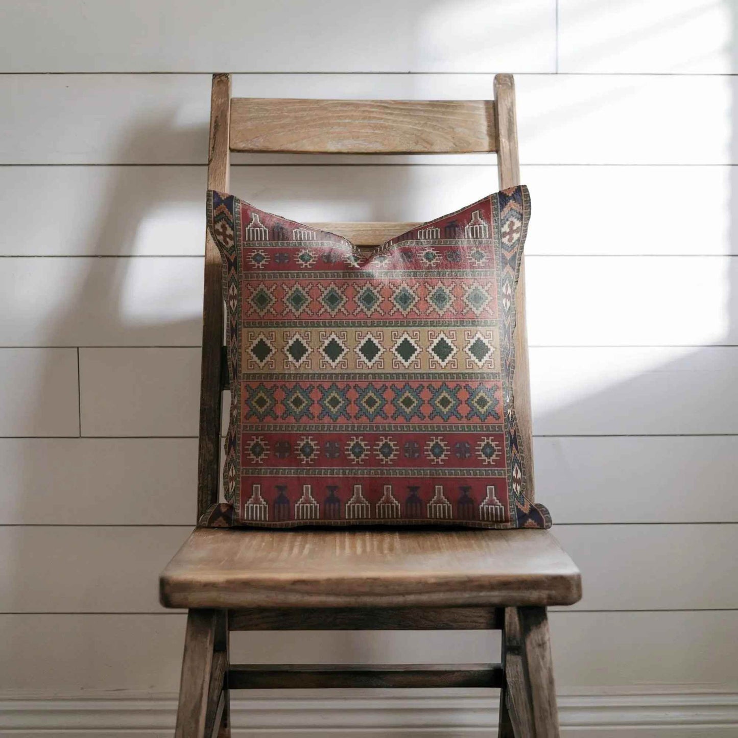 Anatolian Kilim Pillow - Turkish Throw Pillow With Tribal Pattern & Colorful Bohemian Cushion - timelessbohochic.com