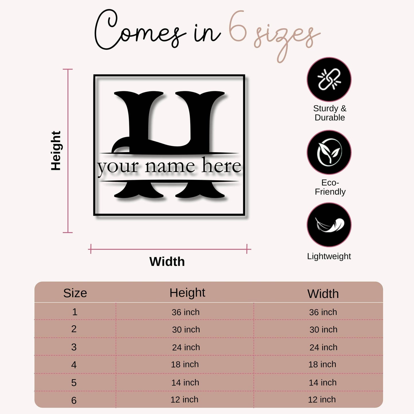 Personalized Metal Sign - Custom Name Plaque | Waterproof Outdoor Wall Decor - timelessbohochic.com