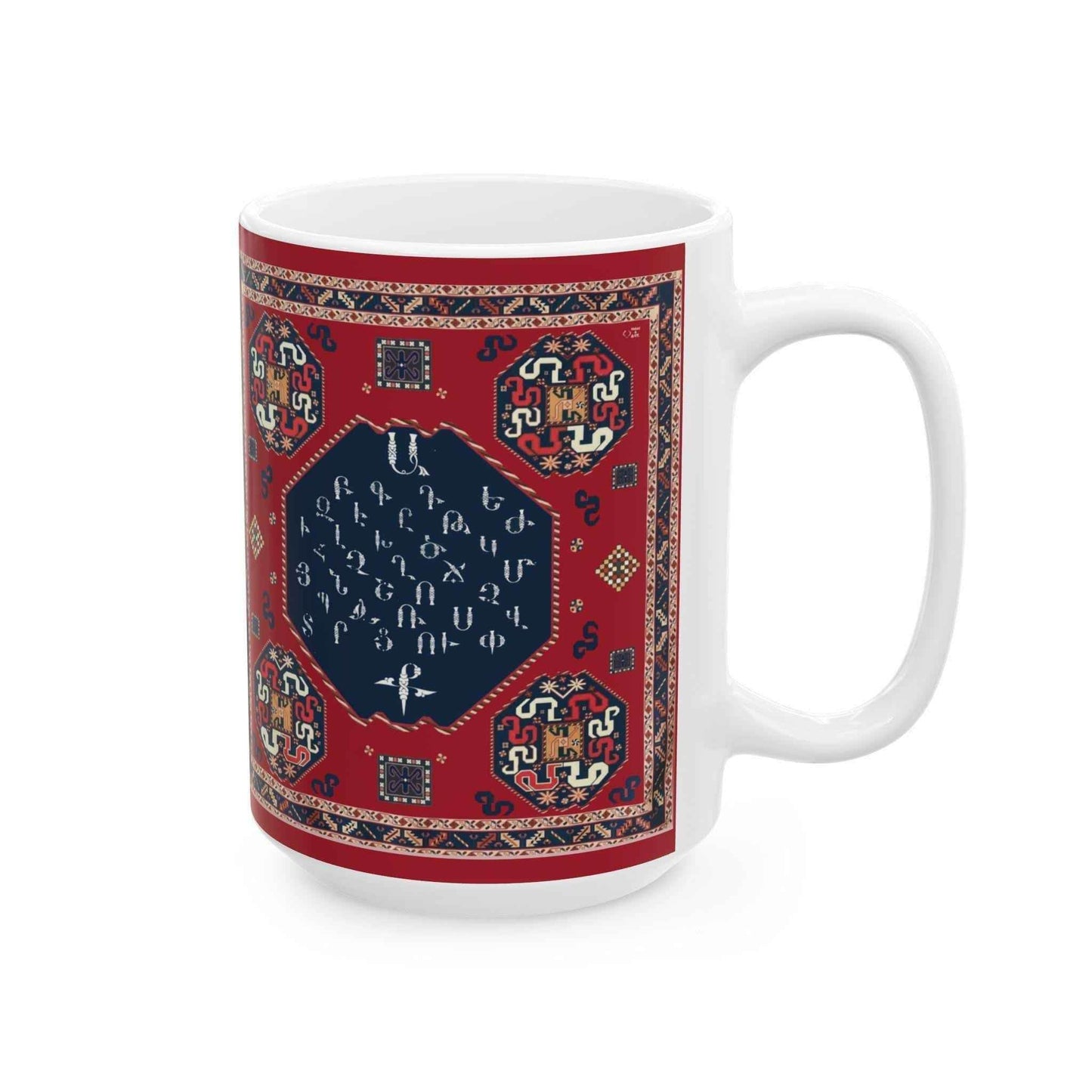 Armenian Heritage Mug - Ceramic Coffee Cup With Custom Name - 11oz Glossy Finish - timelessbohochic.com
