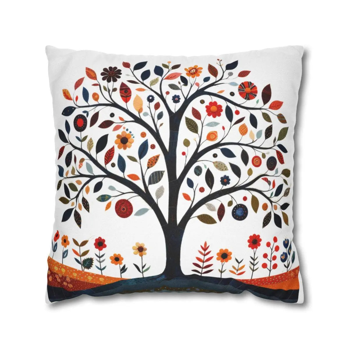 Scandi Tree Pillowcase – Nordic Cushion Cover With Concealed Zipper | Cozy Forestcore Sham