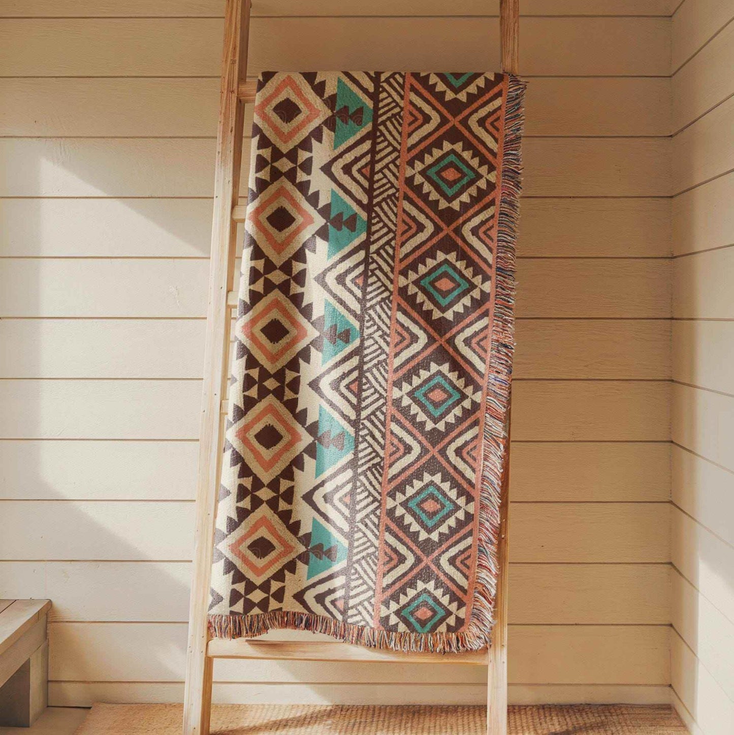 Tribal Wall Hanging - Navajo Textile Art | Southwestern Wall Decor Tapestry - timelessbohochic.com