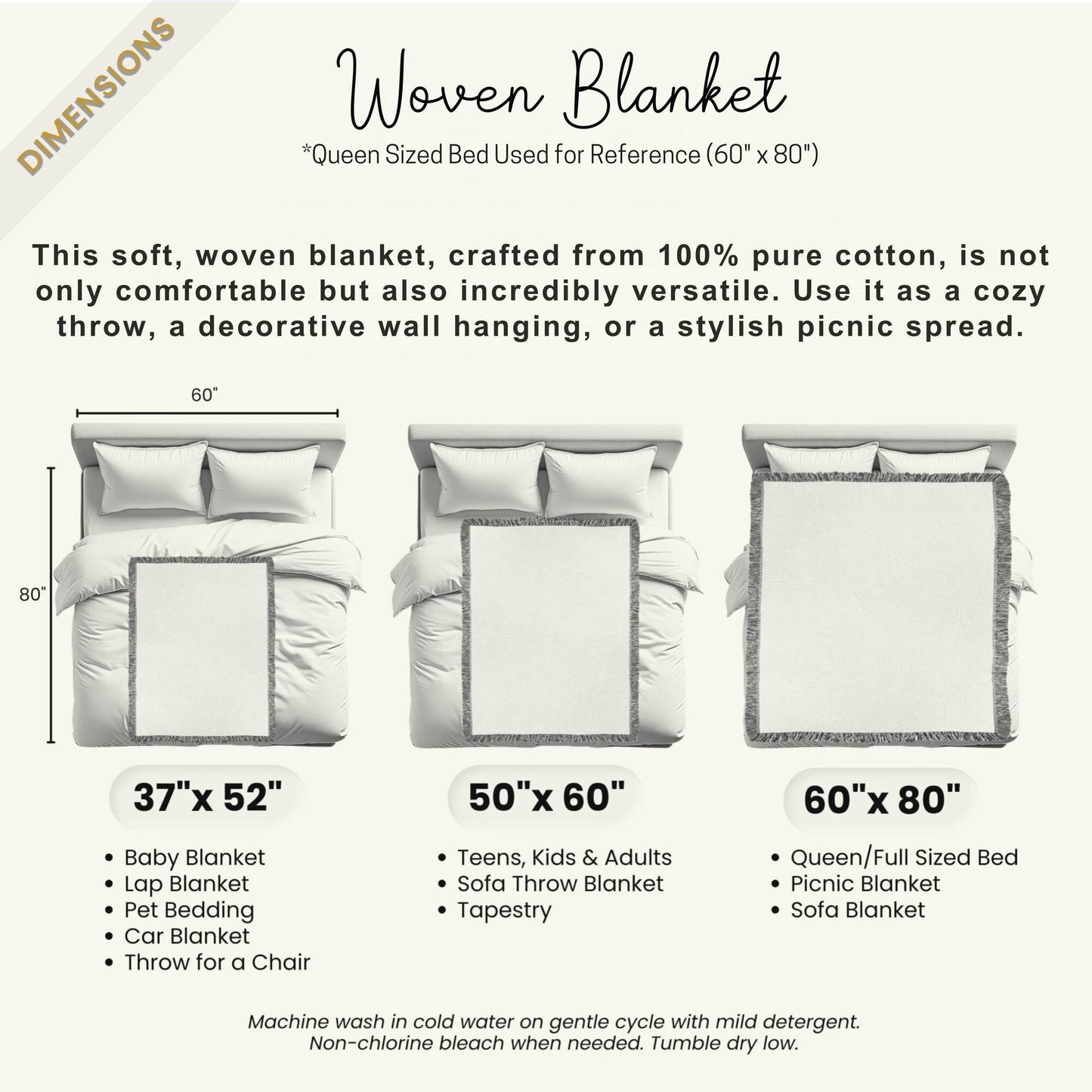 Olive Green Woven Throw Blanket - Cozy Cotton Blanket with Geometric Lines - timelessbohochic.com