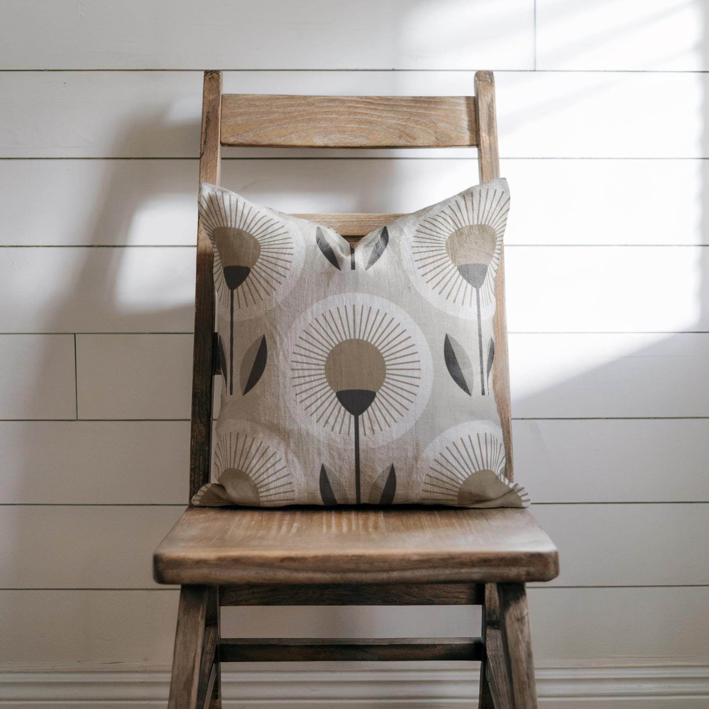 Woven Floral Pillow - Modern Home Cushion | Botanical Accent Throw Pillow - timelessbohochic.com