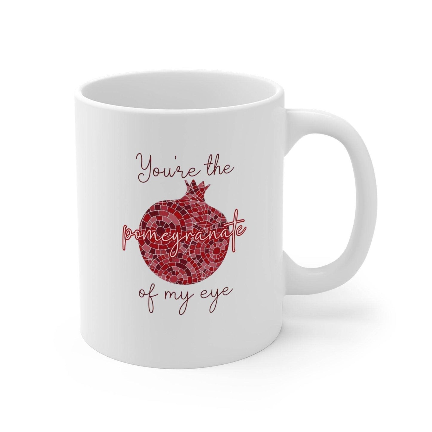 Armenian Coffee Mug – Handcrafted Ceramic Cup with Pomegranate Design, Personalized - timelessbohochic.com