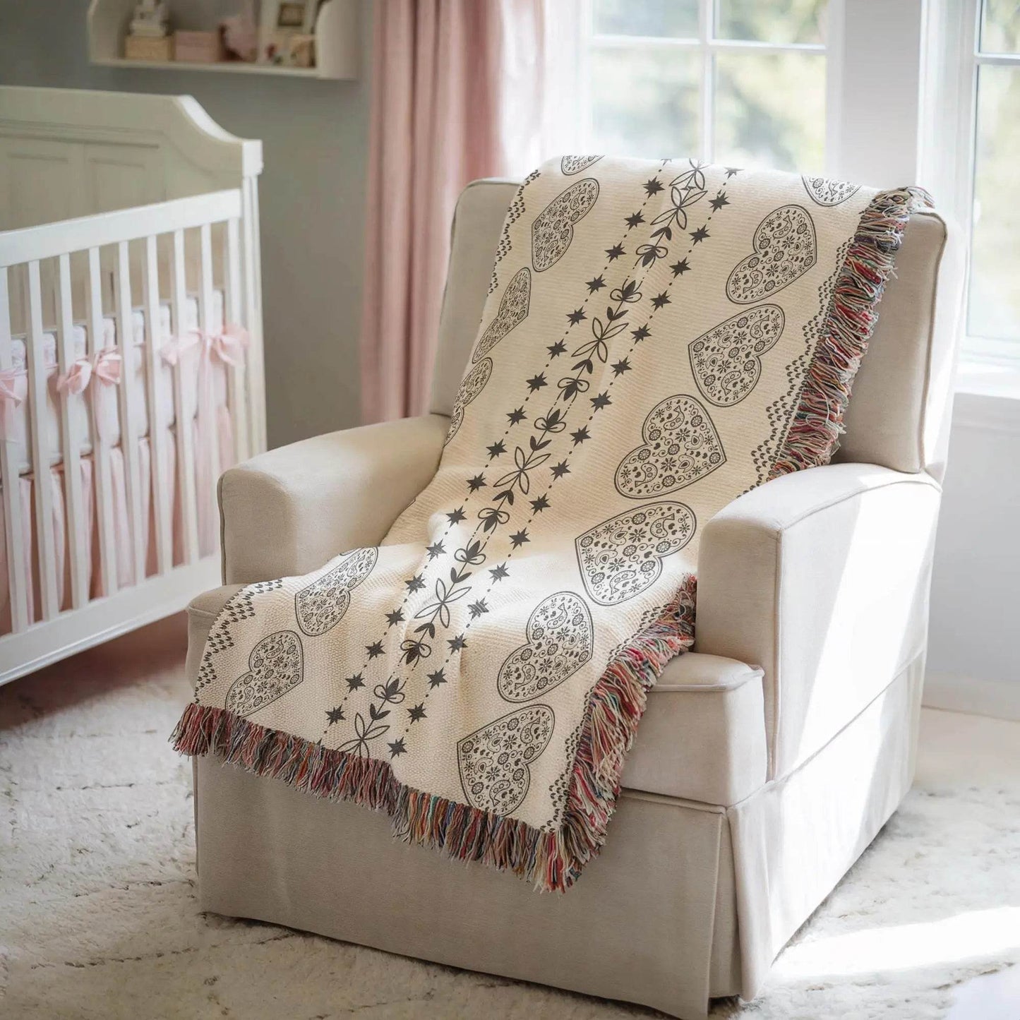 Nordic Cotton Throw Blanket | Soft Breathable Woven Blanket for Hygge Living - timelessbohochic.com