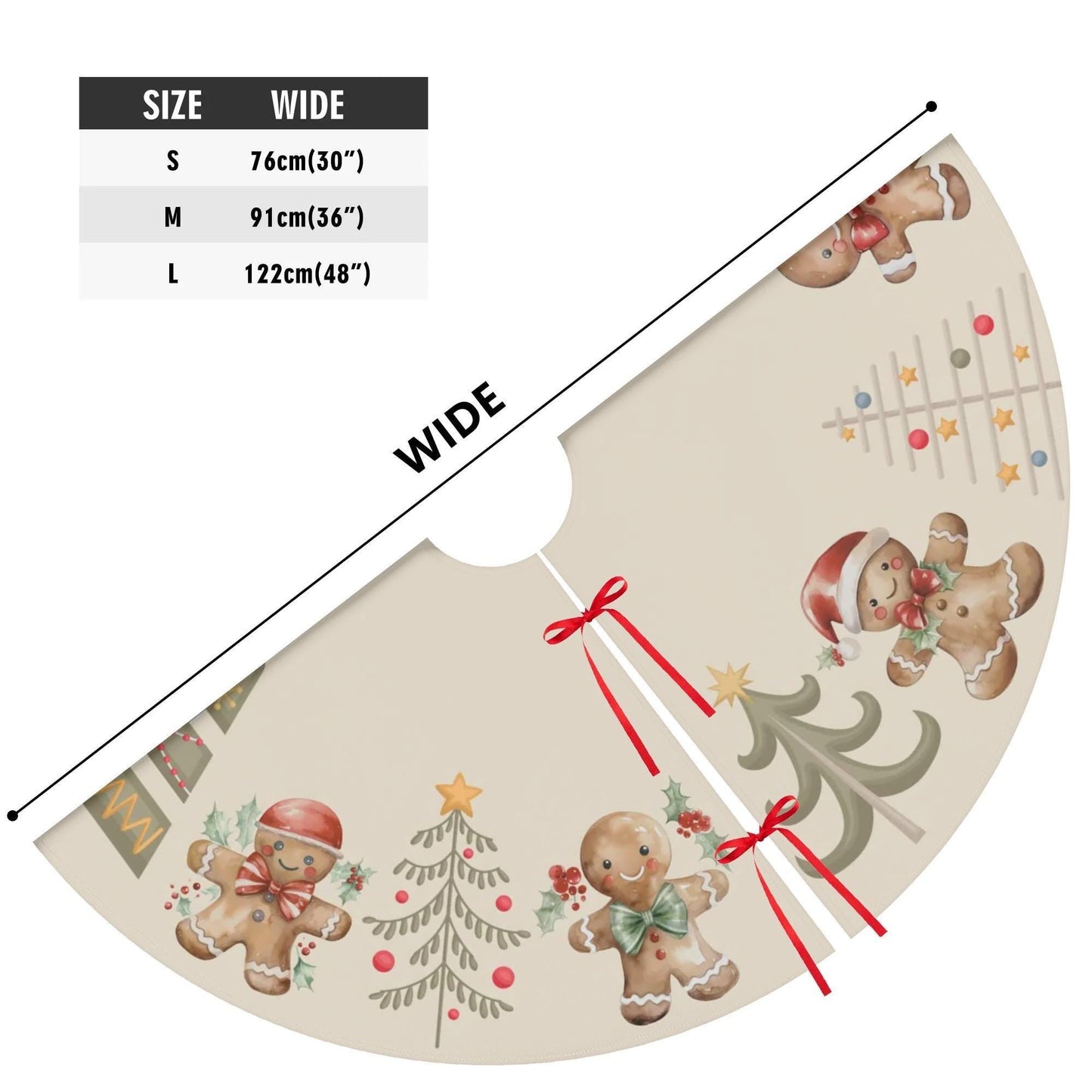 Nordic Tree Skirt - Elegant Christmas Tree Decor | Cozy Scandinavian Holiday Skirt