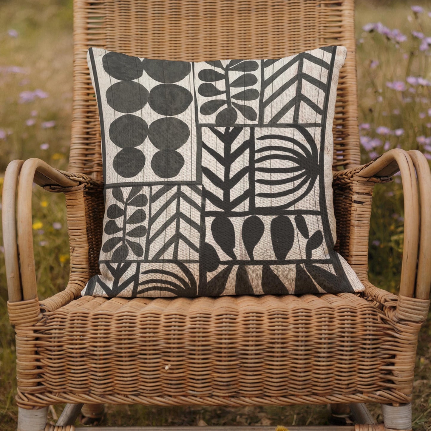 Geometric Throw Pillow - Black White Pillow | Modern Decorative Cushion, Minimalist Home Decor